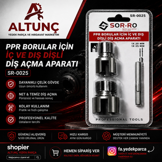 PPR Borular İçin İç ve Dış Diş Açma Aparatı SR-0025
