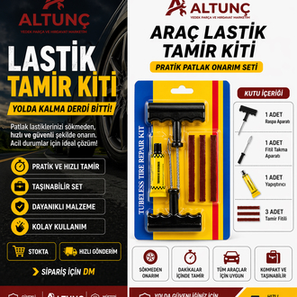 Profesyonel Araç Lastik Tamir ve Onarım Kiti