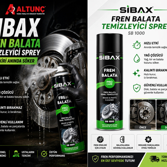 SIBAX Fren Balata Temizleyici Sprey SB1000 | Profesyonel Temizlik
