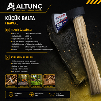 Küçük Balta (Nacak) – Dayanıklı Ahşap Saplı