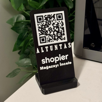 Kişiselleştirilebilir Shopier QR Stand