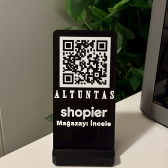 Kişiselleştirilebilir Shopier QR Stand