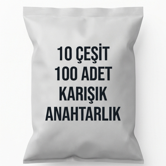 100 ADET KARIŞIK ANAHTARLIK (10 ÇEŞİT X 10 ADET)