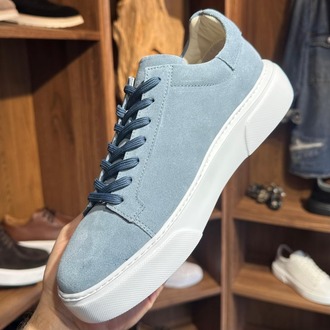Tommy Premium Kalite Hakiki Süet / Mavi