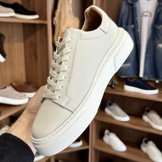 Tommy Premium Kalite Hakiki Deri / Off White