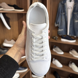 Tommy Premium Kalite Hakiki Deri / Beyaz
