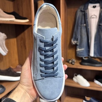 Tommy Premium Kalite Hakiki Süet / Mavi