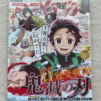 Animedia Kimetsu no Yaiba Tanjiro Kapak Dergi