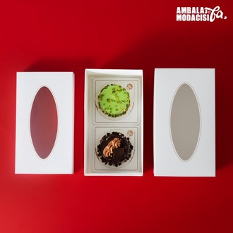 İNCİ KOLEKSİYON PATISSERIE GIFT BOX - KÜÇÜK BOY BEYAZ 10 ADET ( 22X9X13 CM )