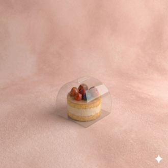 FRANSIZ PASTASI & CUPCAKE KUTUSU KIRMIZI ( 8X8X8+5,5 CM ) ( 10 ADET )