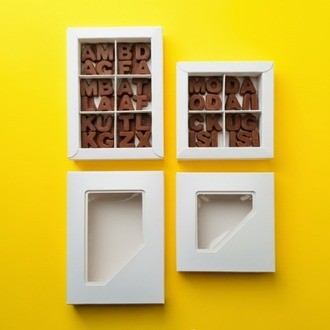 2021 MODEL 6 GÖZLÜ ÇİKOLATA KUTUSU ( 14,5X10,5X2,5 CM ) ( 10 ADET )