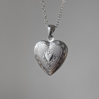 Paslanmaz Çelik İçi Açılabilir Mini Kalp Kolye