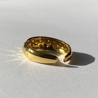 Paslanmaz Çelik Yıldız Gold Yüzük