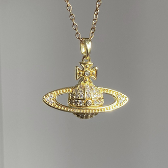 Vivienne Gold Zirkon Saturn Kolye