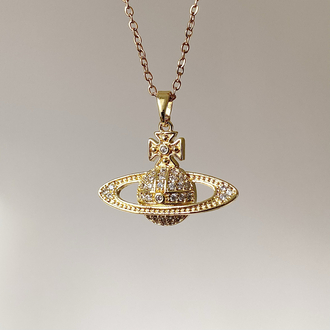 Vivienne Gold Zirkon Saturn Kolye