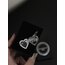 silver fotoğraflı kalp kolye