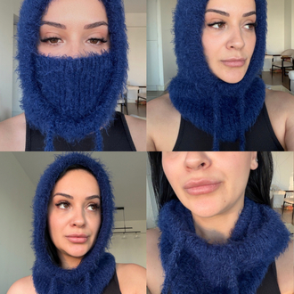 Hoodelle Saks Balaclava – 4 Stilde Kullanım | El Örmesi Unisex