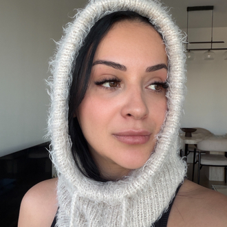 Hoodelle Taş Balaclava – 4 Stilde Kullanım | El Örmesi Unisex