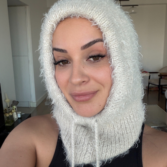 Hoodelle Taş Balaclava – 4 Stilde Kullanım | El Örmesi Unisex