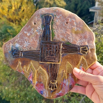 Goddess Brigid Duvar Süsü gümüş 