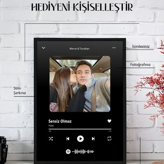 Kişiye Özel Spotify Tablosu – Fotoğraflı Romantik Hediye