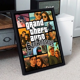 Kişiye Özel GTA Afişi | San Andreas, Vice City, GTA 5 Temalı Hediye Poster | Anigraf