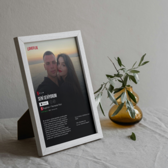 Kişiye Özel Netflix Film Afişi Tablosu | Sevgiliye Anlamlı ve Eğlenceli Hediye