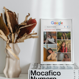 Google Tasarımlı Kişiye Özel Fotoğraflı Çerçeve | Anı Hediyesi