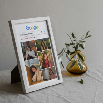 Google Tasarımlı Kişiye Özel Fotoğraflı Çerçeve | Anı Hediyesi