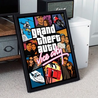 Kişiye Özel GTA Afişi | San Andreas, Vice City, GTA 5 Temalı Hediye Poster | Anigraf