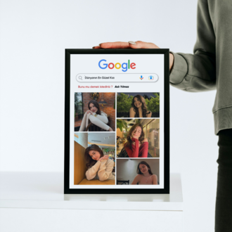 Google Tasarımlı Kişiye Özel Fotoğraflı Çerçeve | Anı Hediyesi