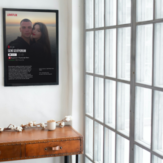 Kişiye Özel Netflix Film Afişi Tablosu | Sevgiliye Anlamlı ve Eğlenceli Hediye