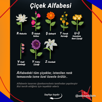 C - Ç Harfleri (Çan Çiçeği) - İsme Özel Çiçek Alfabesi Buketi