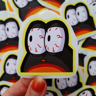 Penguen Şaşkın Yarım Sticker