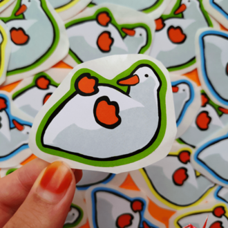 Ördek (Dışı Yeşil) Sticker