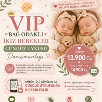 VIP Bağ Odaklı İkiz Bebekler Uyku Eğitimi Paketi Gündüz Uykusu