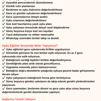 VIP Bağ Odaklı Uyku Eğitimi Paketi Gece Uykusu 