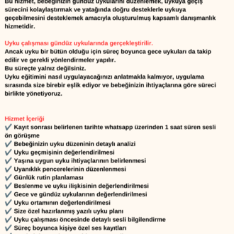VIP Bağ Odaklı Uyku Eğitimi Paketi Gündüz Uykusu