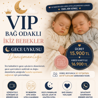 VIP Bağ Odaklı İkiz Bebekler Uyku Eğitimi Paketi Gece Uykusu