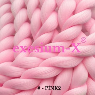 X-Pression Afrika Örgüsü Sentetik Saç 165gr PİNK2