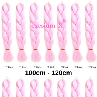 X-Pression Afrika Örgüsü & Rasta İçin Sentetik Saç 100gr #Pink2 Şeker Pembesi