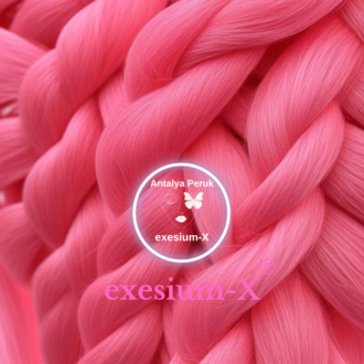 X-Pression Afrika Örgüsü & Rasta İçin Sentetik Saç 100gr #Pink3 Neon Pembe