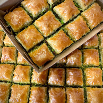 Direk Antepten 1.Sınıf Doğal Antep Baklavası | Bol Antep Fıstıklı | Sade Yağlı | 2 KG
