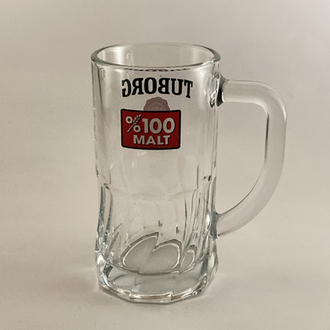 TUBORG KESME KRİSTALİZE BİRA BARDAĞI