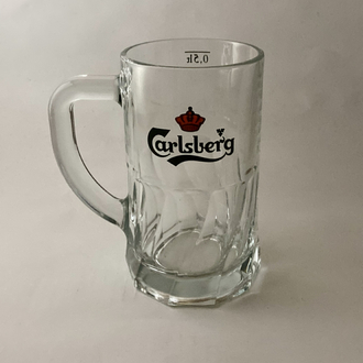 80’ler CARLSBERG KULPLU BİRA BARDAĞI 