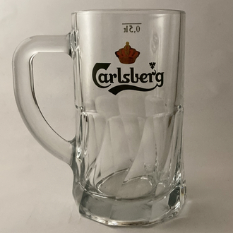 80’ler CARLSBERG KULPLU BİRA BARDAĞI 
