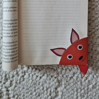 Tilki Kitap Ayraç Şablonu