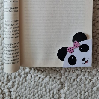 Panda Kitap Ayraç Şablonu