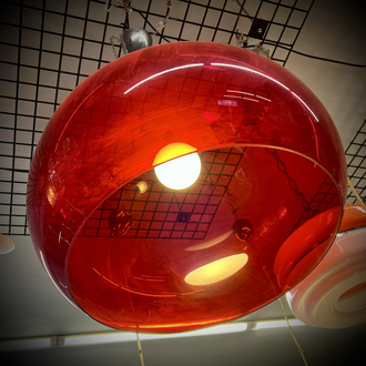 Space Age Plexiglass Pendant Lamp