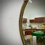 Mid Century Bizoteli Pirinç Duvar Aynası 